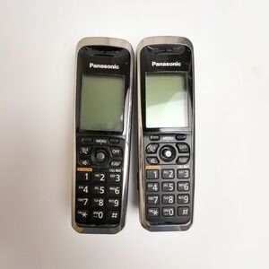 Panasonic Cordless Expansion Handsets KX-TGA740 LOT of 2 FOR PARTS Blank Screens
